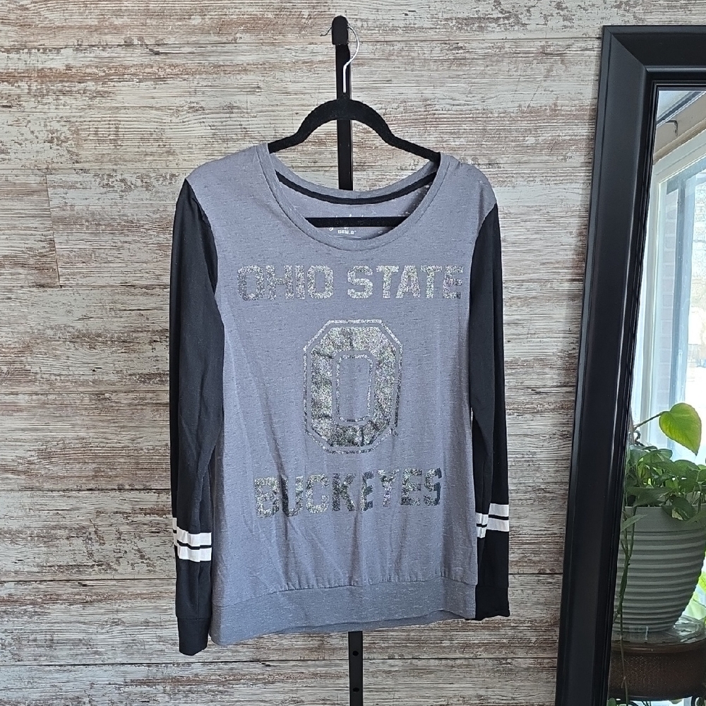Juniors by Gen2 Black and Grey Ohio State Buckeyes Lightweight Sweatshirt XL